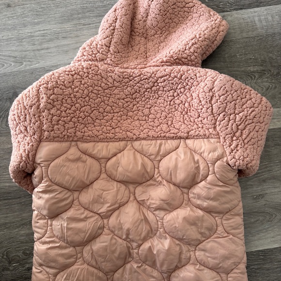 MICHAEL by Michael Kors Girls Pink Puffer Hooded Coat Size 10-12y - Picture 5 of 5